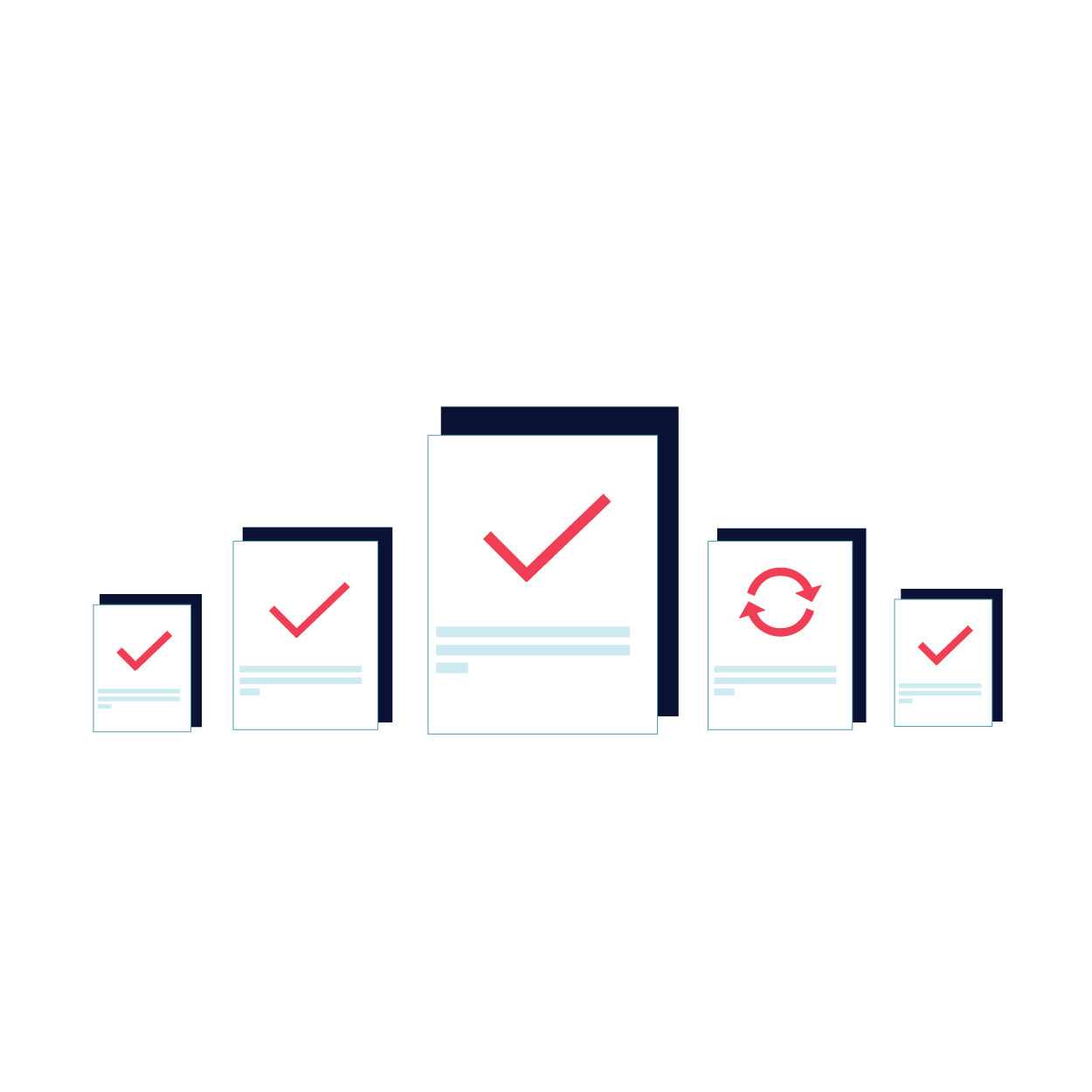 Iconography demonstrating evaluation of a training process