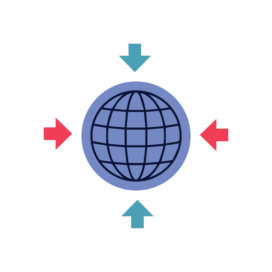 Icon depicting training and enablement for global employees
